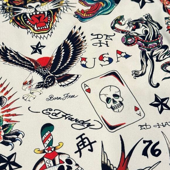 Ed Hardy Tattoo Mini Dress size small - Picture 4 of 6